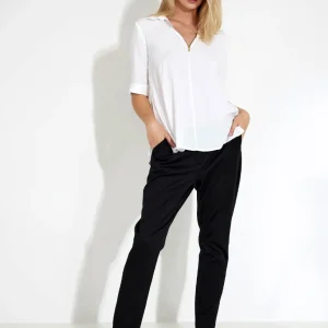 EMILY CROP JAQUARD BYXA - Black