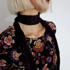 JOELLE SCARF - Dk aubergine