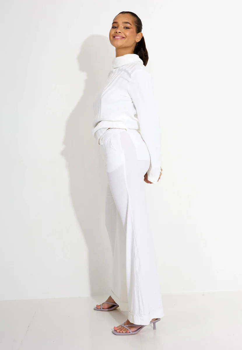 TROUSERS SOFT - Vit - Bild 7