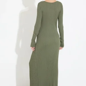 SAEVE LS DRESS - Dusty Olive