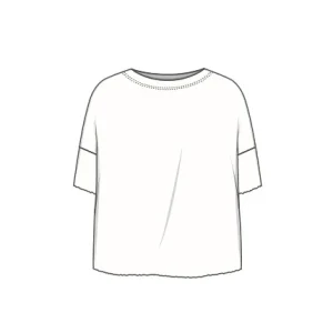 4026 Tröja - Oversize med båtringning och kort ärm