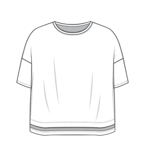 4610 Topp - Oversize med trekvartsärm