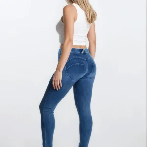 WR.UP Push-Up Regular Waist Skinny Denim Jeans - Denim Light Blue - Blue Seam