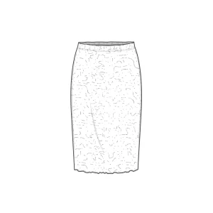 Smal kjol 5501 - merino bubble wool