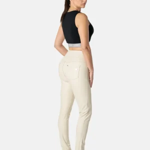 N.O.W. Comfort High Waist Skinny Vegan Leather Pant - Brown Rice