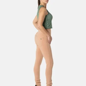 N.O.W. Yoga Super High Waist Skinny Pant With Front Seam - Macaroon Brown