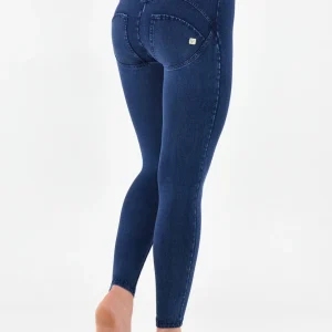 WR.UP Push-Up High Waist Skinny 7/8 Denim Jeans - Denim Dark Blue - Blue Seam