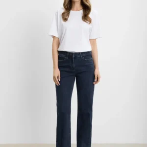 Amelia Straight - Medium Length - Dark Blue Denim