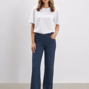 Donna Loose Jersey - Medium Length - Navy brushed