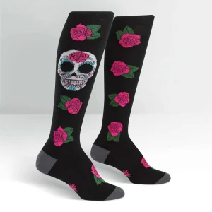 Knästrumpor Sugar Skull