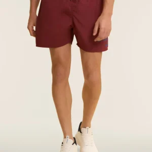 Men's Swim Boxer with Side Print - Bordeaux