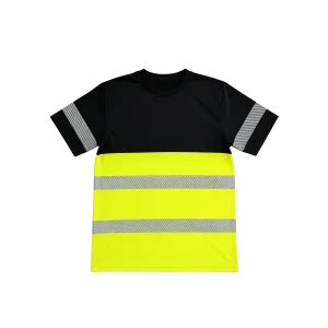 Litewear - T-shirt - svart/gul