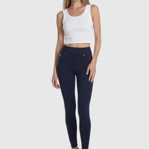 N.O.W. Yoga Mid Waist Skinny Flex Tech Leggings - Dark Sapphire