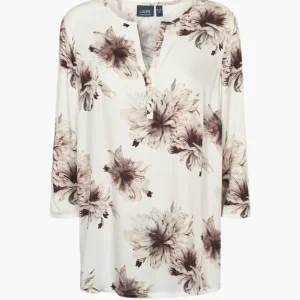 Ritz Tunic - 3/4 Sleeves - Bloom Plum Print