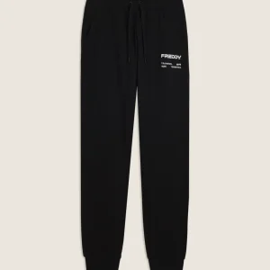 Athletic trousers with side bands and cuff bottoms - Black