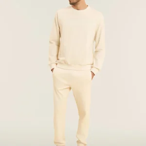 Crew neck sweatshirt with tone-on-tone "TRAINING" print - White Swan