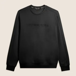 Regular fit urban tech crew neck sweatshirt - Black
