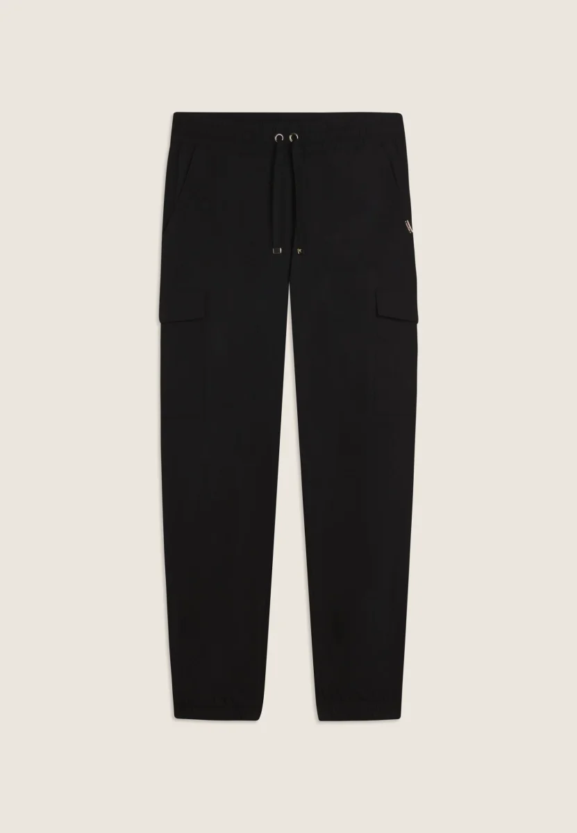 Stretch poplin cargo trousers - Black - Bild 6