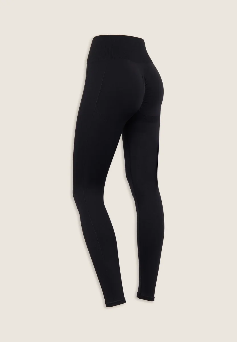 Seamless Push-Up Super High Waist Skinny 7/8 Leggings - Black - Bild 8