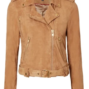 HOLLIES Taylor Suede Jacket Sand