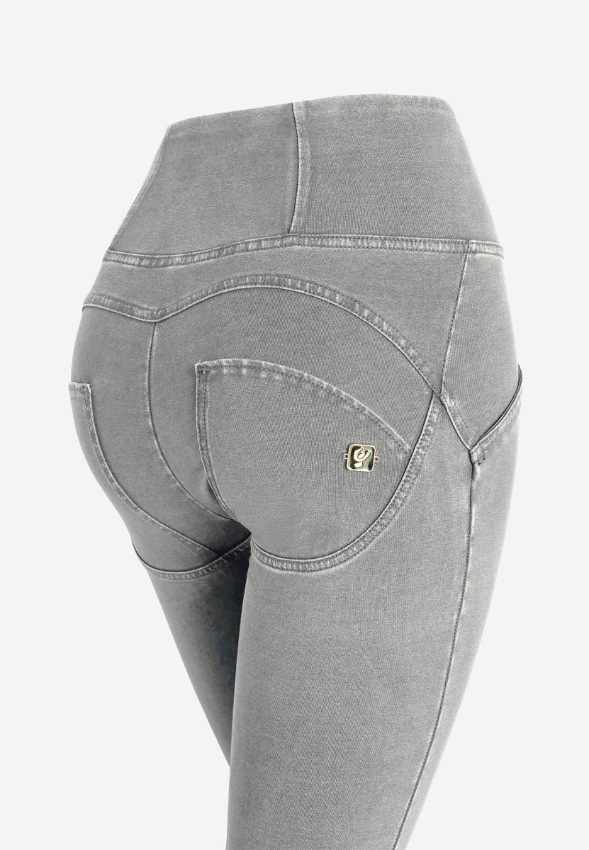 WR.UP Push-Up High Waist Skinny 7/8 Denim Jeans With Front Seam - Denim Gray - Black Seam - Bild 6