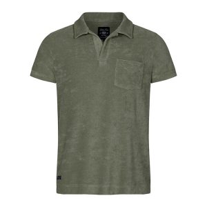 Berry pikétröja i frotté khaki