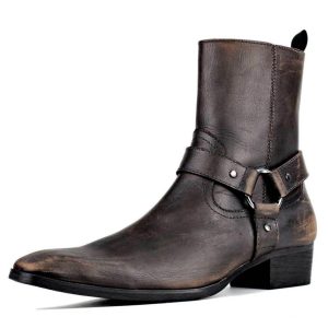 Bruna cowboystövlar för män