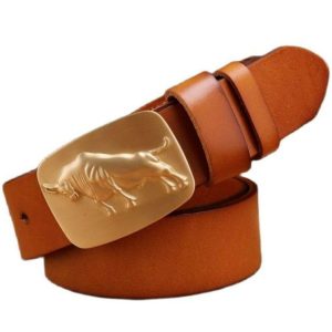 Camelfärgat Western-bälte