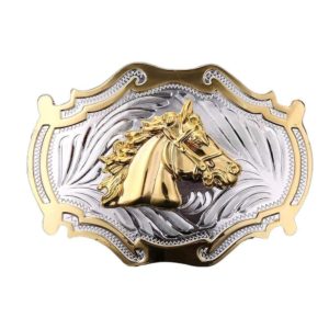 Cowboy-bältesspänne i hästguld