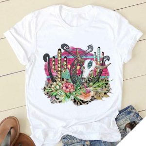 Cowboy-t-shirt med blommor från landet
