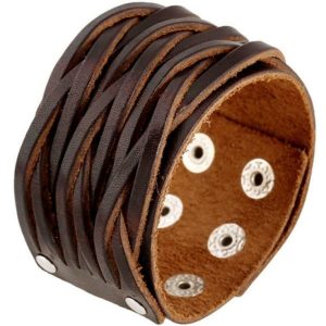 Cowboyarmband i flätat läder