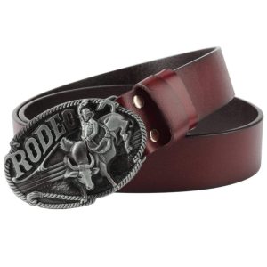 Cowboybälte i läder