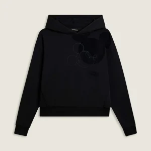 Hoodie French Terry Ribbed - Black