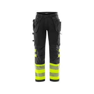 Hantverkarbyxa varsel klass 1, helstretch - 2643