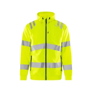 Sweatshirtjacka med huva varsel klass 3 - 7865