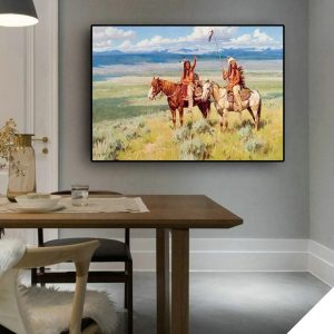 Indisk canvas västerländsk målning