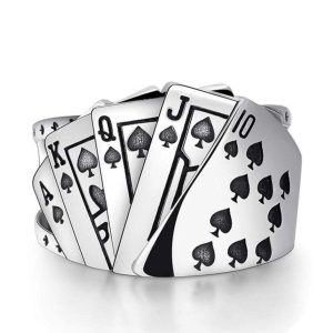Poker Western Ring (Silver)