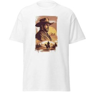 T-shirt med vild cowboy